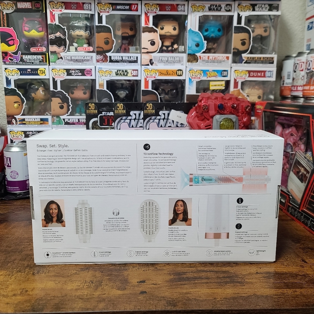 BRAND NEW T3 AireBrush Duo Hair Dryer - White/Rose Gold - Picture 6 of 6